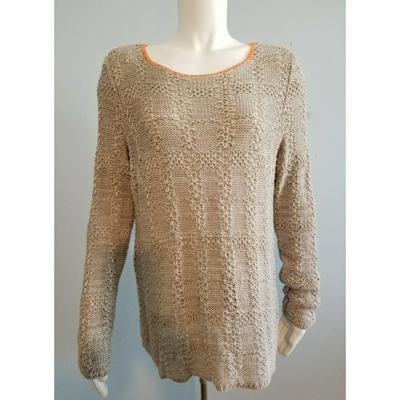 Coldwater Creek Crochet Crewneck Knit Sweater - Picture 2 of 6